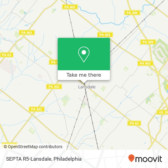 SEPTA R5-Lansdale map
