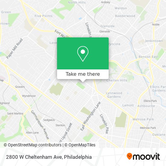 Mapa de 2800 W Cheltenham Ave