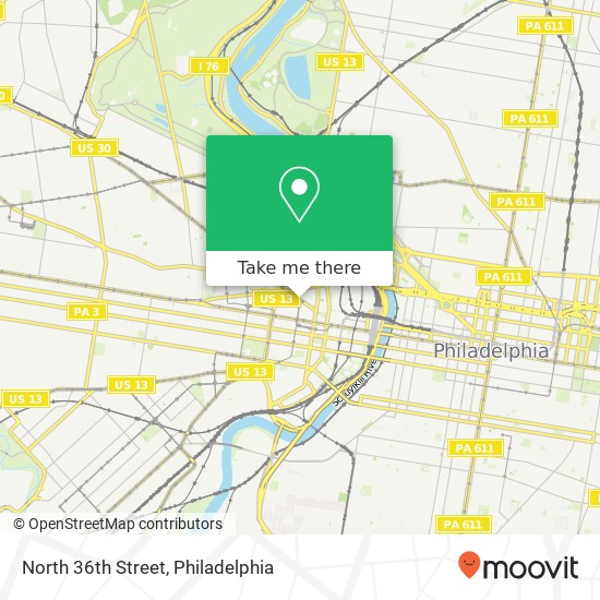 Mapa de North 36th Street