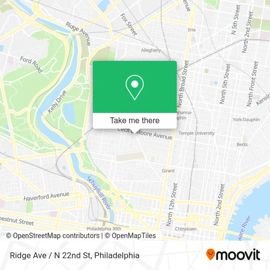 Ridge Ave / N 22nd St map