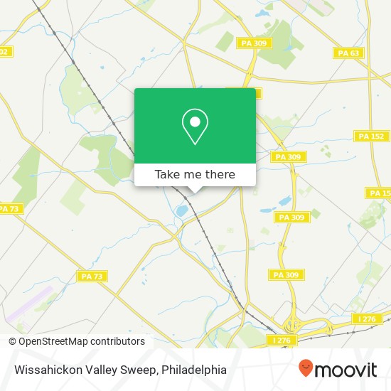 Mapa de Wissahickon Valley Sweep