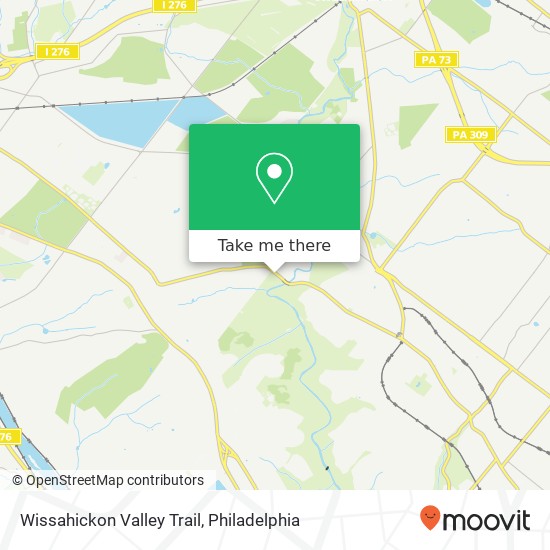 Mapa de Wissahickon Valley Trail