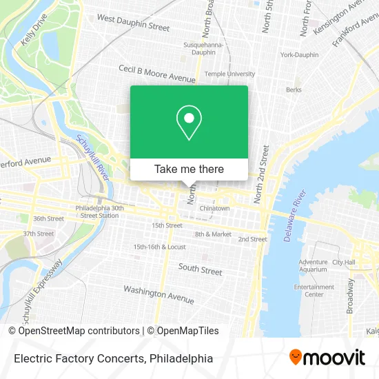 Electric Factory Concerts map