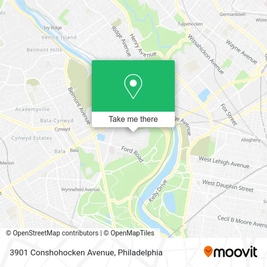 3901 Conshohocken Avenue map