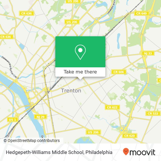 Hedgepeth-Williams Middle School map