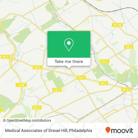 Medical Associates of Drexel Hill map