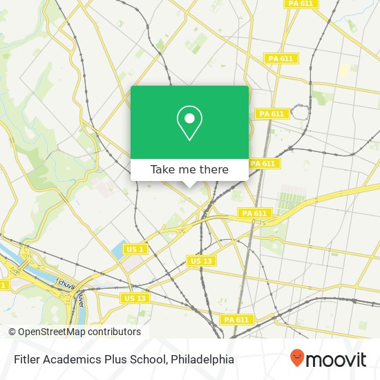 Fitler Academics Plus School map