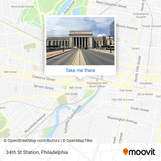 34th St Station map