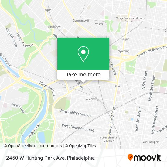 2450 W Hunting Park Ave map