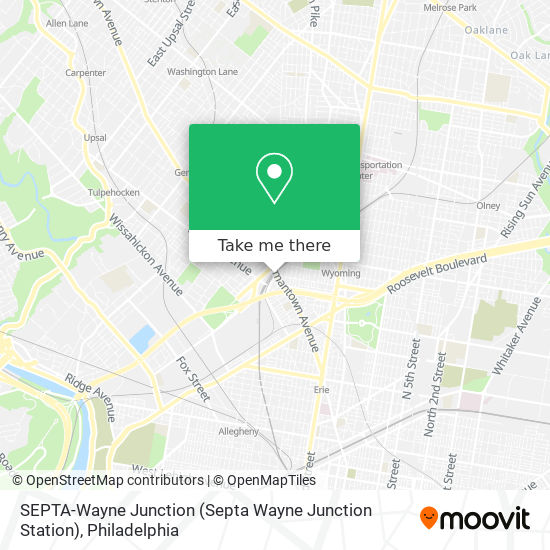 Mapa de SEPTA-Wayne Junction (Septa Wayne Junction Station)