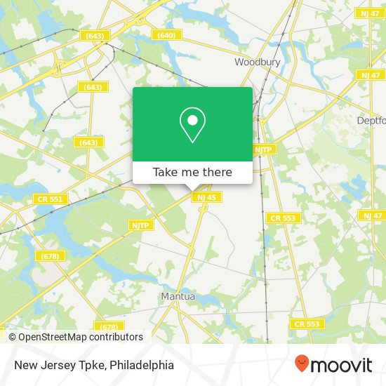 Mapa de New Jersey Tpke