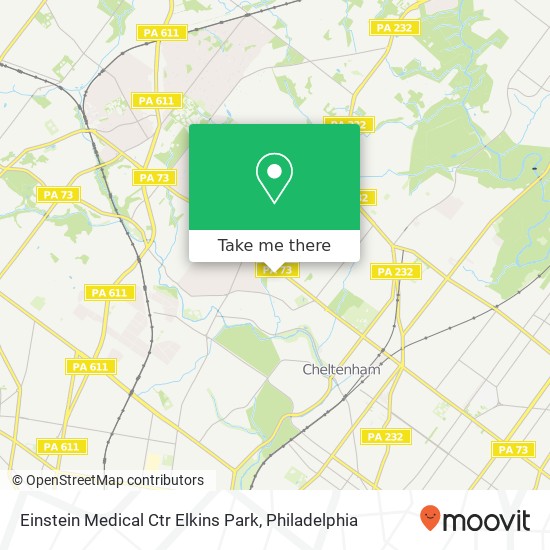 Mapa de Einstein Medical Ctr Elkins Park