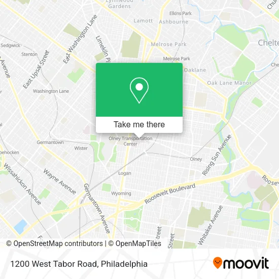 1200 West Tabor Road map