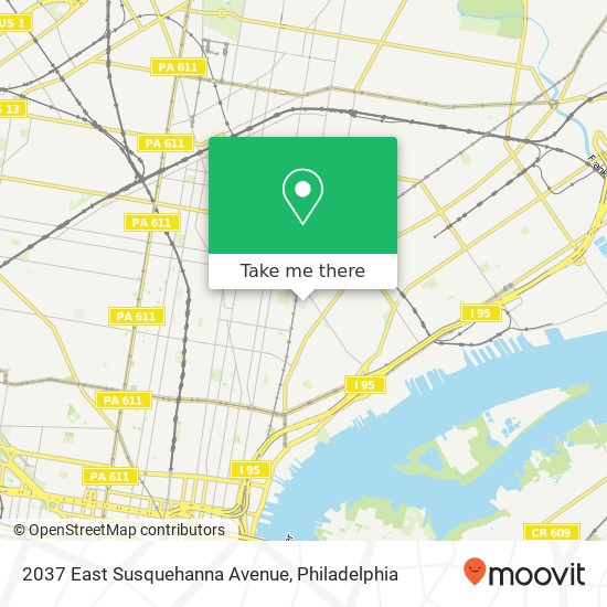 Mapa de 2037 East Susquehanna Avenue