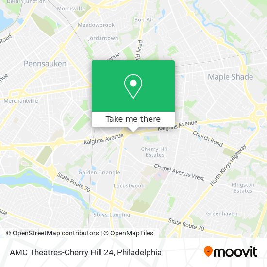 Mapa de AMC Theatres-Cherry Hill 24
