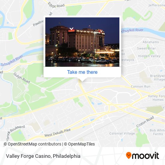 Mapa de Valley Forge Casino