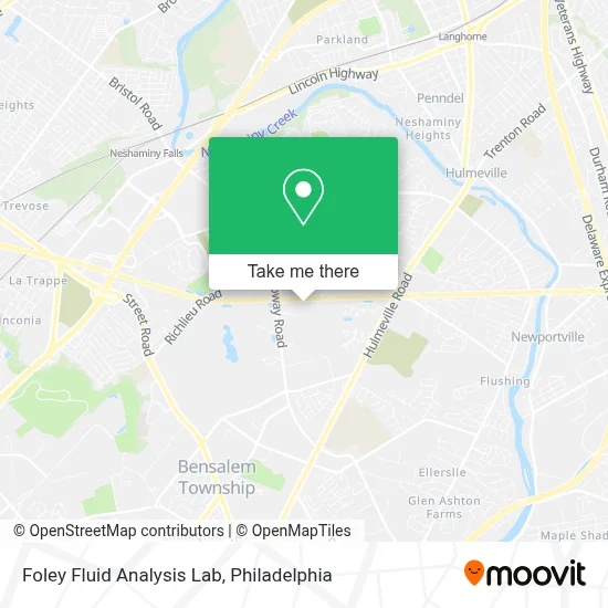 Foley Fluid Analysis Lab map