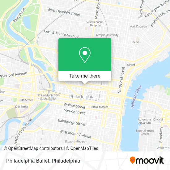 Philadelphia Ballet map