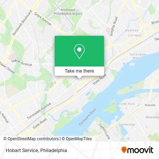 Hobart Service map