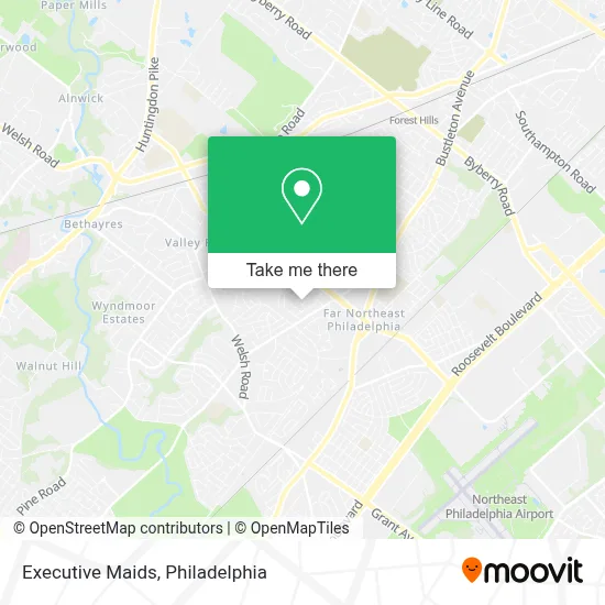 Executive Maids map