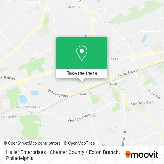 Haller Enterprises - Chester County / Exton Branch map