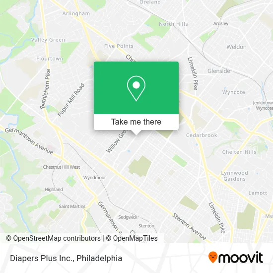 Diapers Plus Inc. map