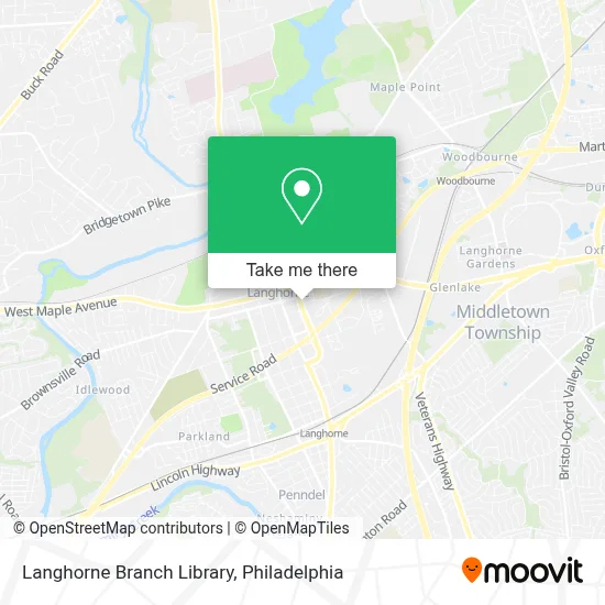 Langhorne Branch Library map