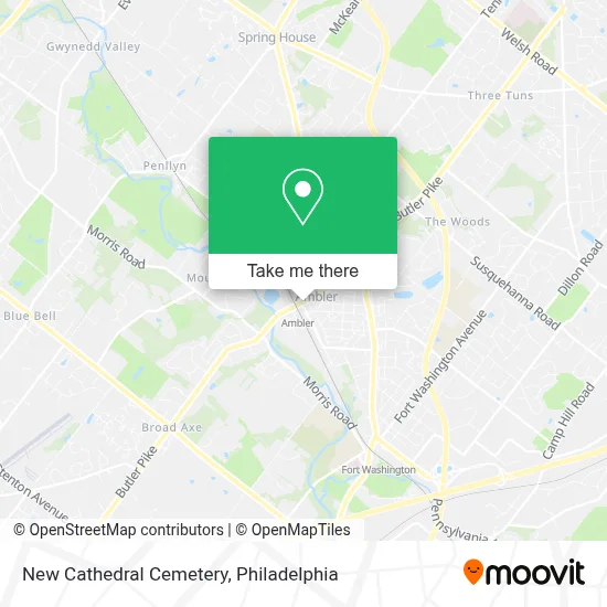 New Cathedral Cemetery map