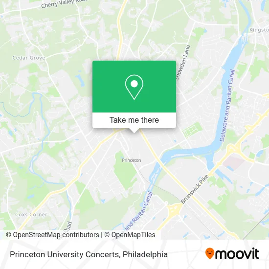 Princeton University Concerts map