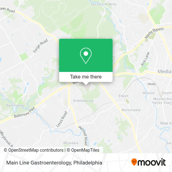 Main Line Gastroenterology map