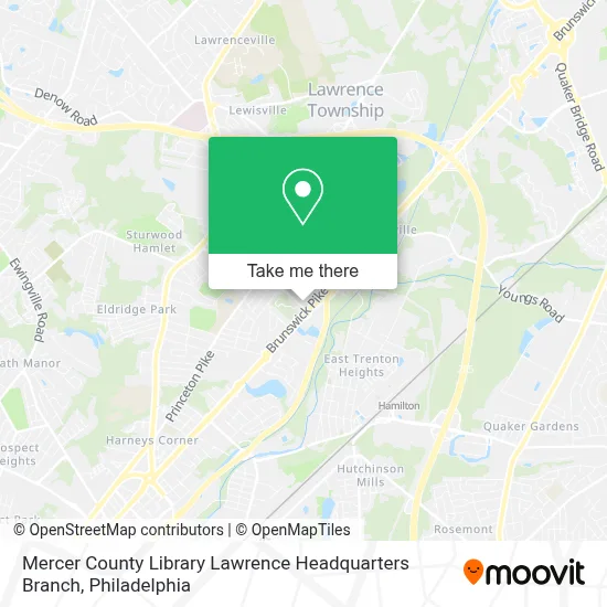 Mercer County Library Lawrence Headquarters Branch map