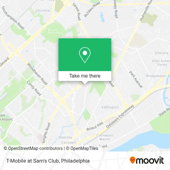 T-Mobile at Sam's Club map