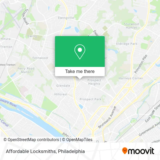 Affordable Locksmiths map