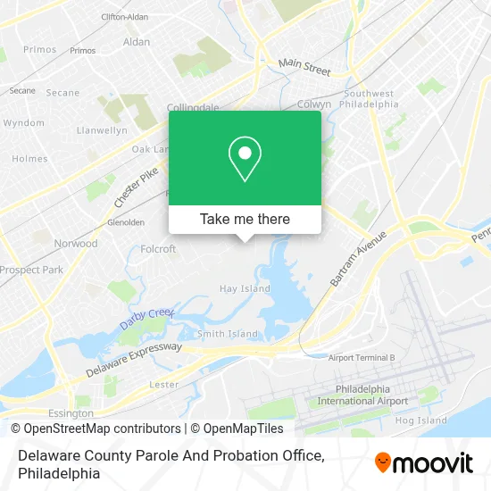 Delaware County Parole And Probation Office map