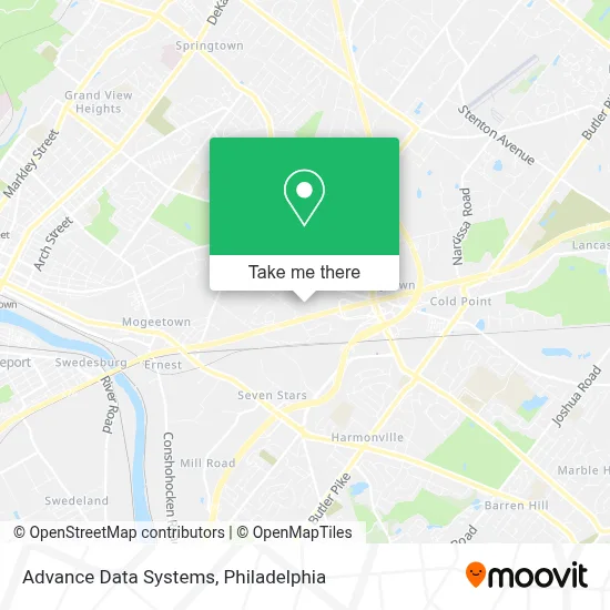 Advance Data Systems map