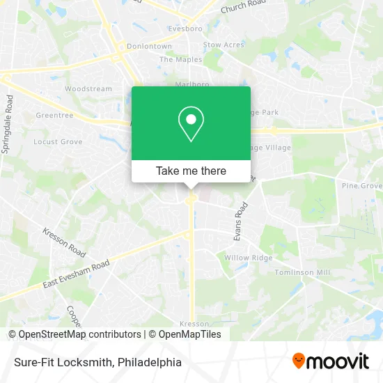 Sure-Fit Locksmith map