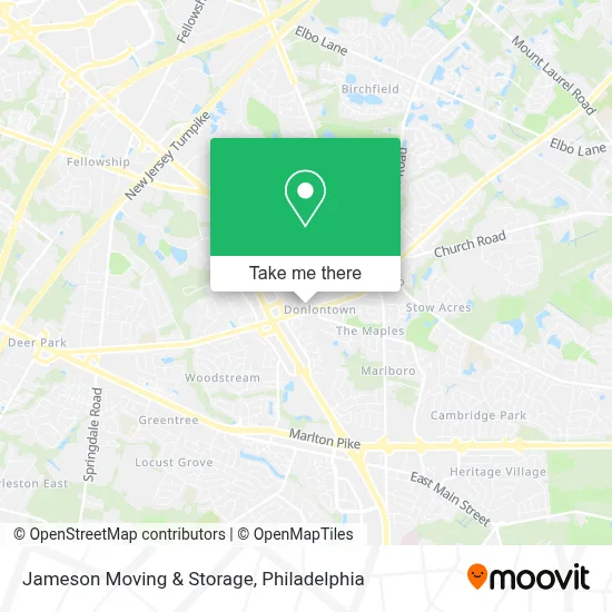 Jameson Moving & Storage map