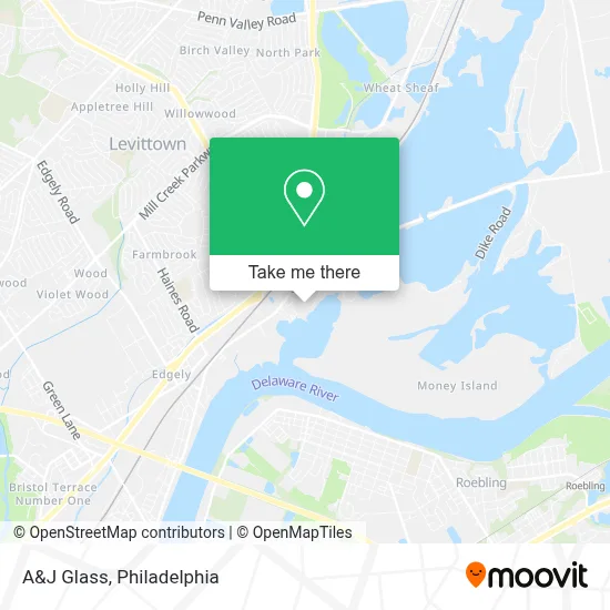 A&J Glass map