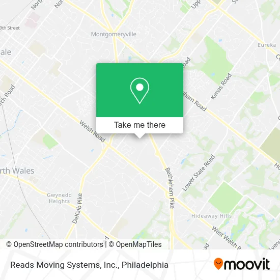 Reads Moving Systems, Inc. map
