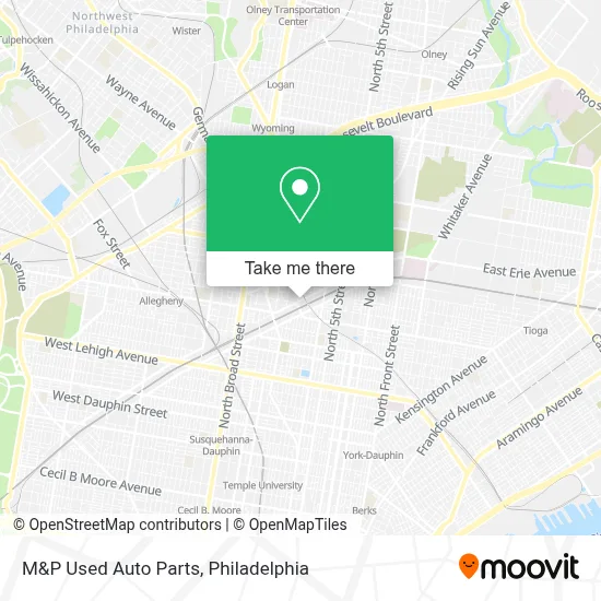 M&P Used Auto Parts map