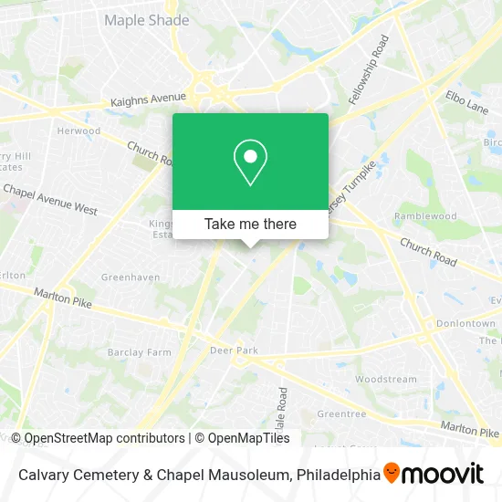Calvary Cemetery & Chapel Mausoleum map