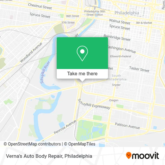 Verna's Auto Body Repair map