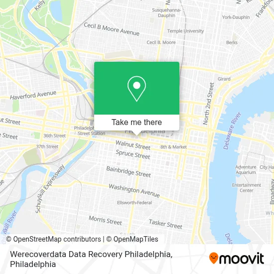 Werecoverdata Data Recovery Philadelphia map