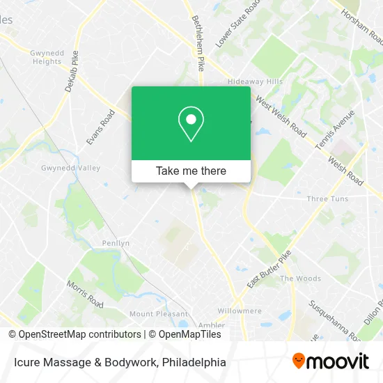 Icure Massage & Bodywork map