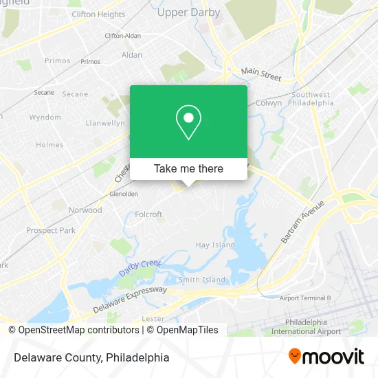 Delaware County map