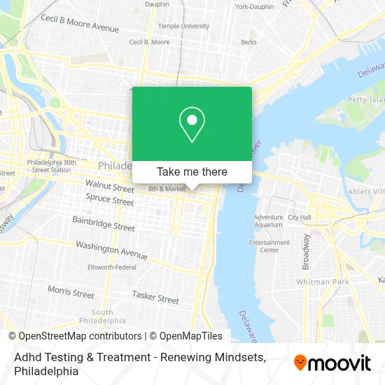Adhd Testing & Treatment - Renewing Mindsets map
