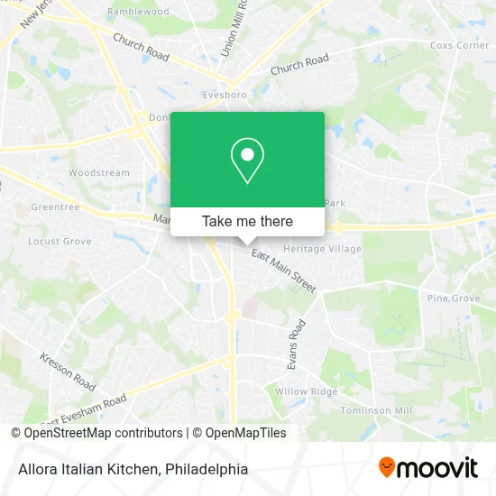 Allora Italian Kitchen map