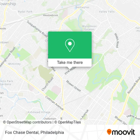 Fox Chase Dental map