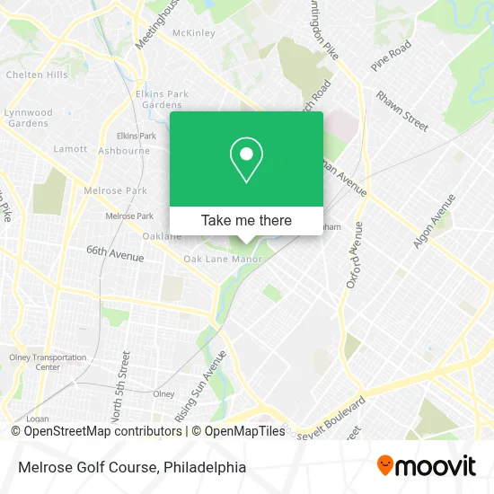 Melrose Golf Course map