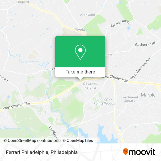 Ferrari Philadelphia map